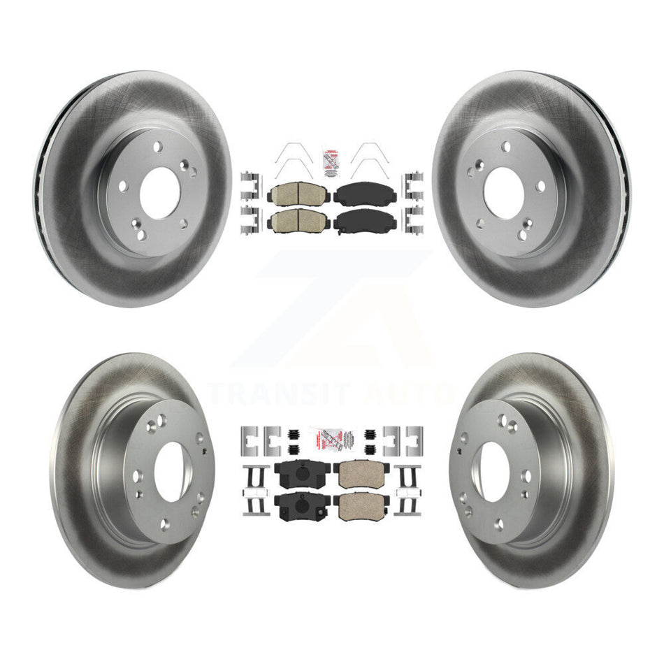 Front Rear Ceramic Pads And Coated Disc Brake Rotors Kit For Honda Accord KGA-101951