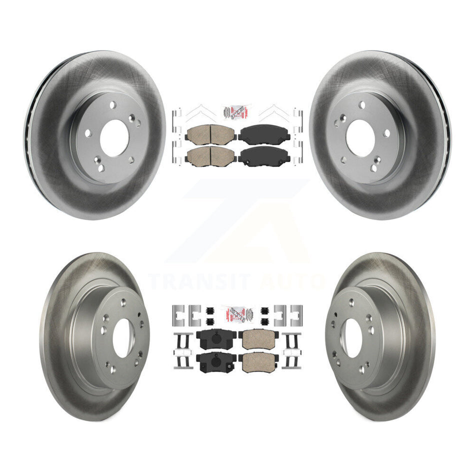 Front Rear Ceramic Pads And Coated Disc Brake Rotors Kit For Honda Accord KGA-101953