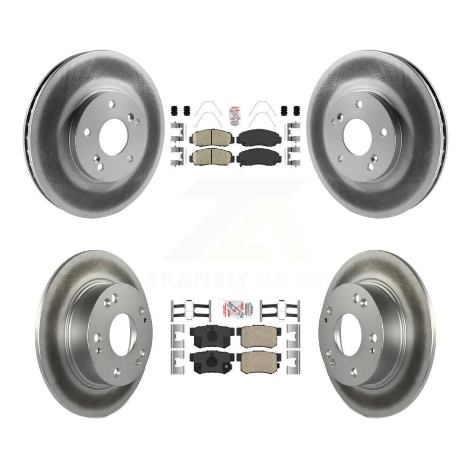 Front Rear Ceramic Pads And Coated Disc Brake Rotors Kit For Honda Accord KGA-101955