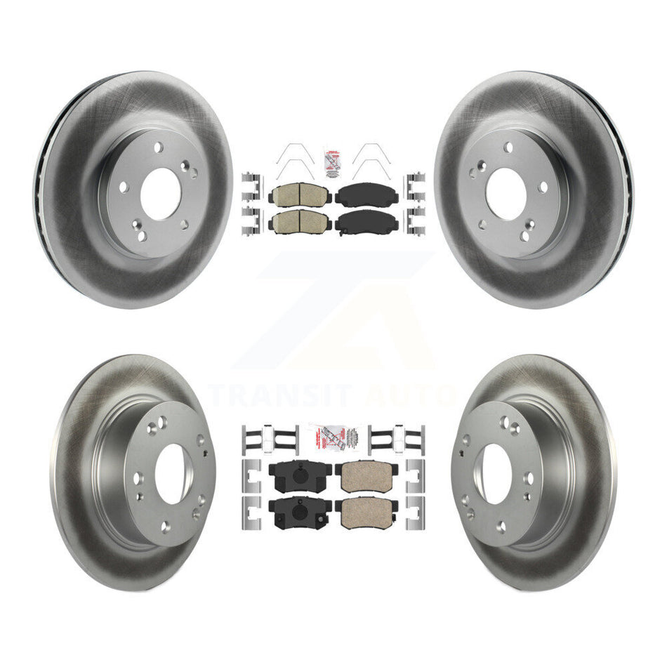 Front Rear Ceramic Pads And Coated Disc Brake Rotors Kit For Honda Accord KGA-101956