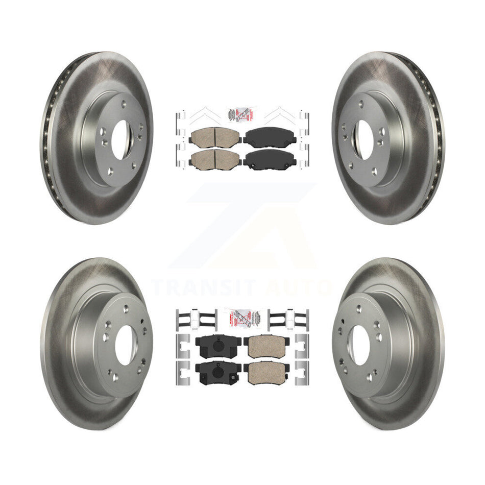 Front Rear Ceramic Pads And Coated Disc Brake Rotors Kit For Honda Accord KGA-101959