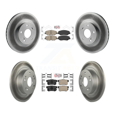Front Rear Ceramic Pads And Coated Disc Brake Rotors Kit For Honda Accord KGA-101962