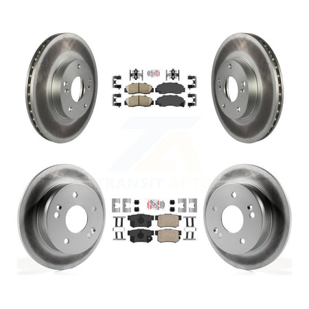 Front Rear Ceramic Pads And Coated Disc Brake Rotors Kit For 1998-2002 Honda Accord 3.0L KGA-101977