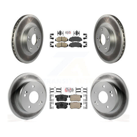 Front Rear Ceramic Pads And Coated Disc Brake Rotors Kit For 1998-2002 Honda Accord 3.0L KGA-101979