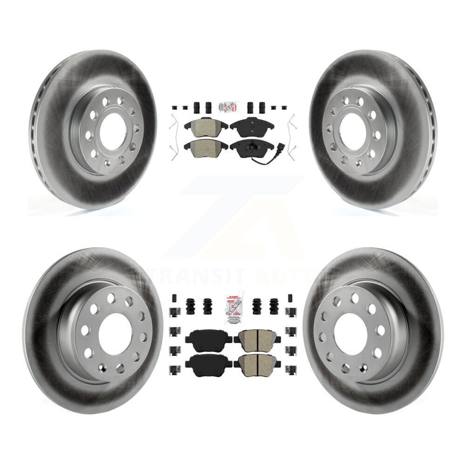 Front Rear Semi-Metallic Pads And Coated Disc Brake Rotors Kit For Volkswagen Beetle KGA-101984