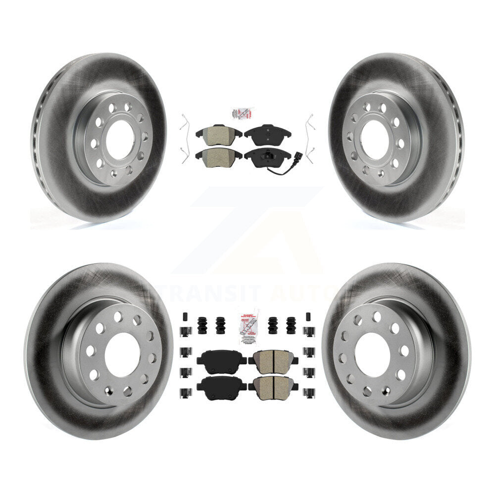 Front Rear Semi-Metallic Pads And Coated Disc Brake Rotors Kit For Volkswagen Beetle KGA-101985