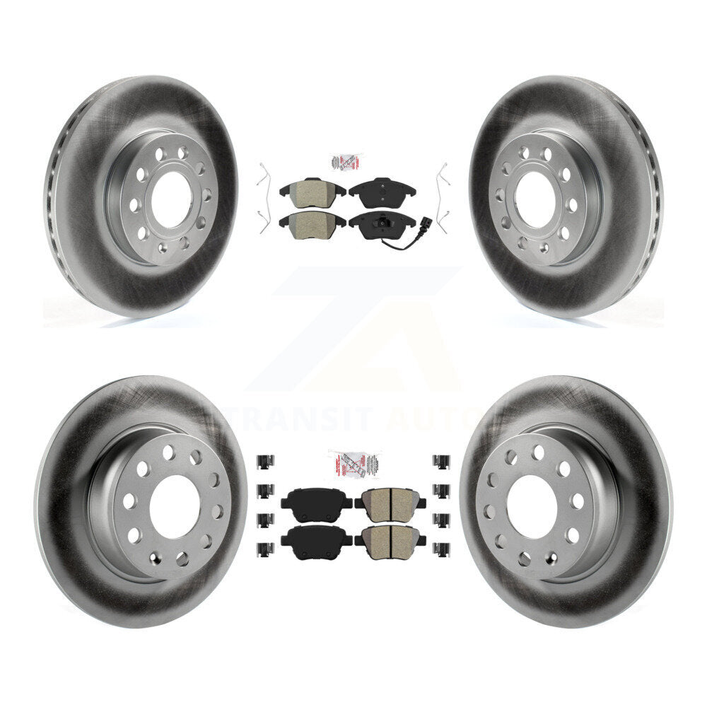 Front Rear Semi-Metallic Pads And Coated Disc Brake Rotors Kit For Volkswagen Beetle KGA-101989