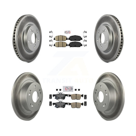 Front Rear Ceramic Pads And Coated Disc Brake Rotors Kit For Honda Accord KGA-102005
