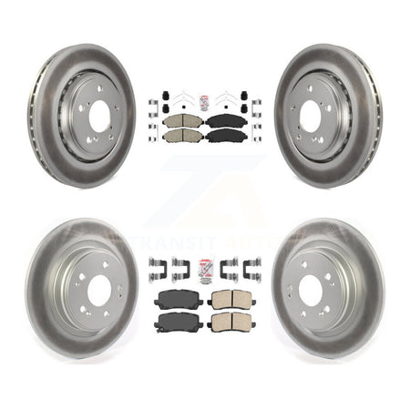 Front Rear Ceramic Pads And Coated Disc Brake Rotors Kit For Acura MDX KGA-102016