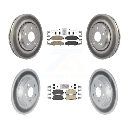 Front Rear Ceramic Pads And Coated Disc Brake Rotors Kit For 2018-2020 Honda Odyssey KGA-102018