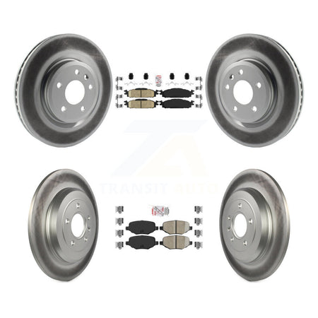 Front Rear Ceramic Pad Coat Brake Rotor Kit For Ford Explorer Flex Taurus Lincoln MKT MKS KGA-102024