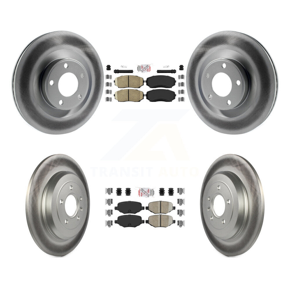 Front Rear Ceramic Pads And Coated Disc Brake Rotors Kit For Ford Edge Lincoln MKX KGA-102032