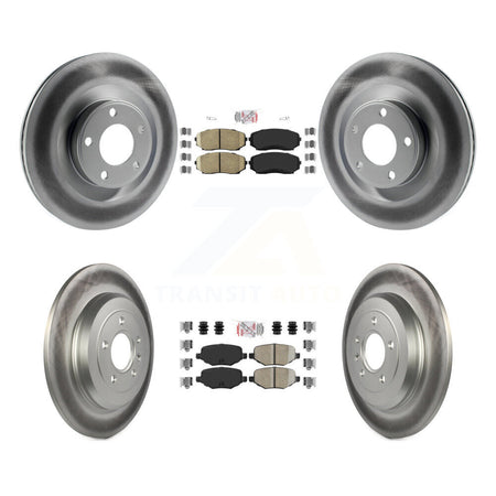 Front Rear Ceramic Pads And Coated Disc Brake Rotors Kit For Ford Edge Lincoln MKX KGA-102033