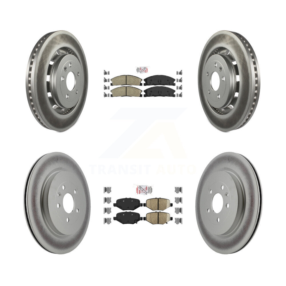 Front Rear Ceramic Pad Coated Brake Rotors Kit For Ford Explorer Flex Taurus Police Sedan KGA-102065