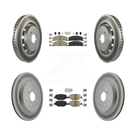 Front Rear Ceramic Pad Coated Brake Rotors Kit For Ford Explorer Flex Taurus Police Sedan KGA-102066