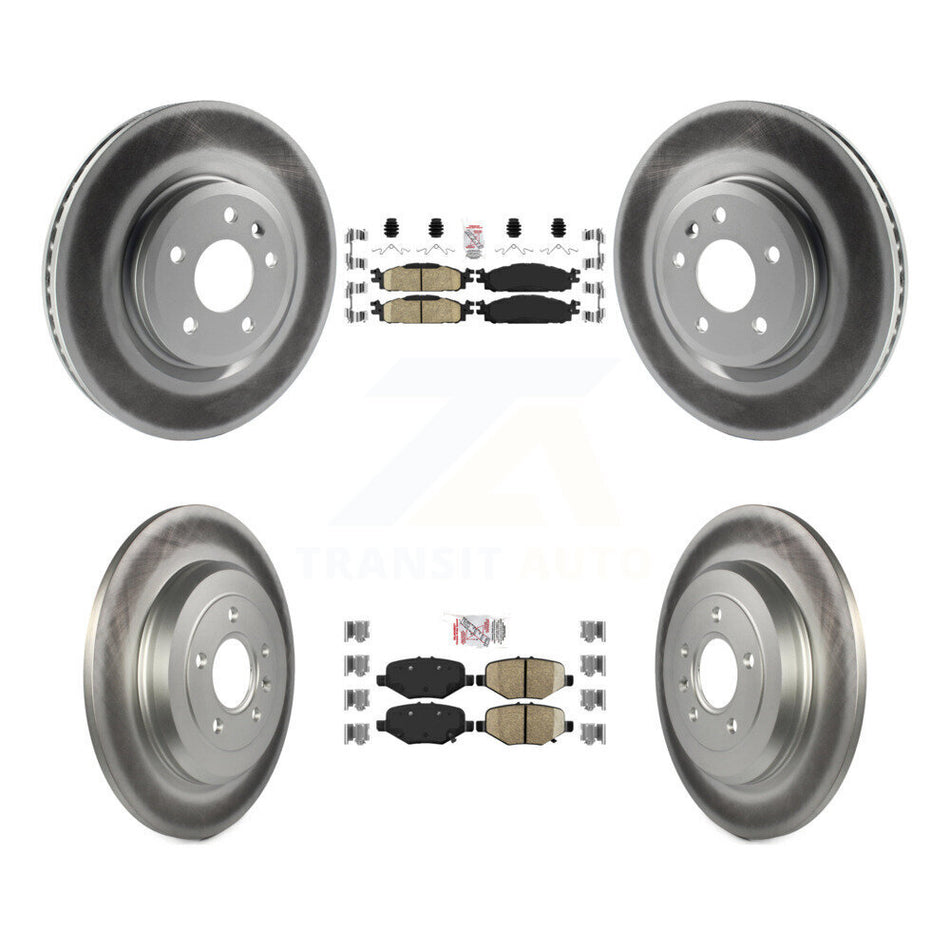 Front Rear Ceramic Pad Coated Brake Rotor Kit For Ford Explorer Without Heavy Duty Brakes KGA-102068