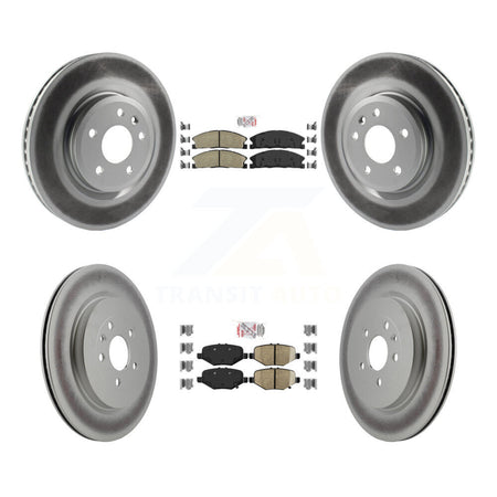 Front Rear Ceramic Pad Coat Brake Rotor Kit For 2013 Ford Explorer With Heavy Duty Brakes KGA-102073
