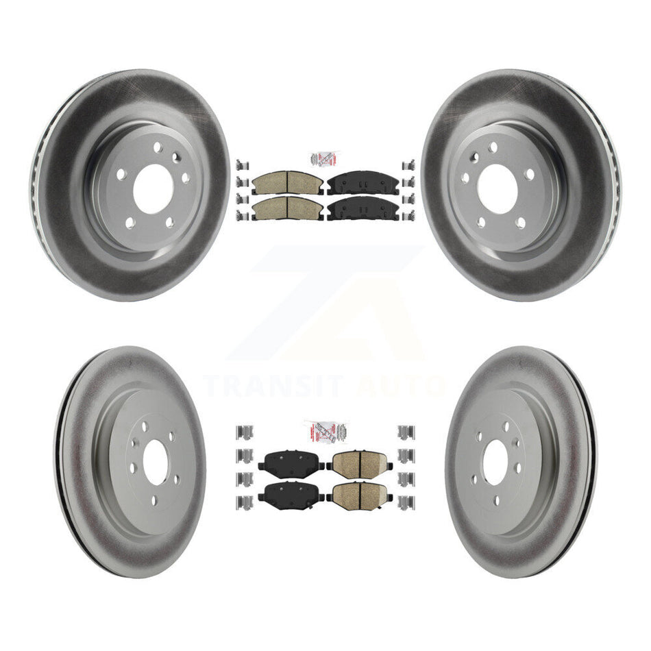 Front Rear Ceramic Pad Coat Brake Rotor Kit For 2013 Ford Explorer With Heavy Duty Brakes KGA-102073
