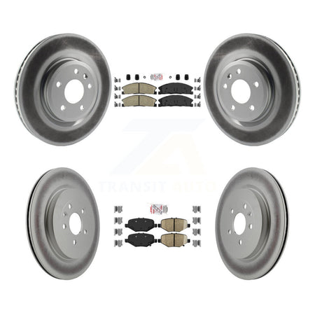 Front Rear Ceramic Pad Coat Brake Rotor Kit For 2013 Ford Explorer With Heavy Duty Brakes KGA-102074