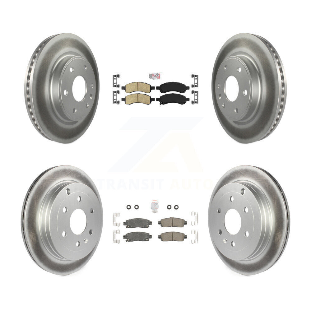 Front Rear Ceramic Pad Coat Brake Rotor Kit For GMC Acadia Buick Enclave Chevrolet Saturn KGA-102080