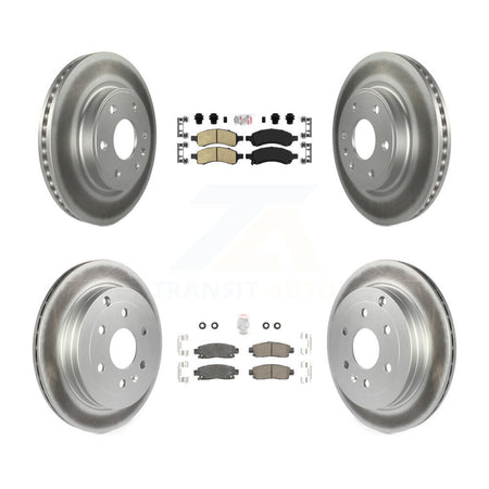 Front Rear Ceramic Pad Coat Brake Rotor Kit For GMC Acadia Buick Enclave Chevrolet Saturn KGA-102081