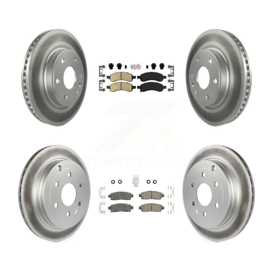 Front Rear Ceramic Pad Coat Brake Rotor Kit For GMC Acadia Buick Enclave Chevrolet Saturn KGA-102081