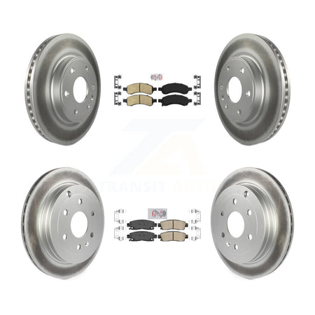 Front Rear Ceramic Pad Coat Brake Rotor Kit For GMC Acadia Buick Enclave Chevrolet Saturn KGA-102082