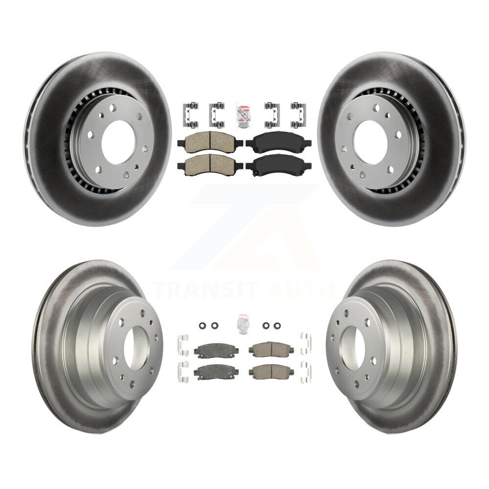 Front Rear Ceramic Pad Coated Brake Rotors Kit For Chevrolet Trailblazer GMC Envoy XL EXT KGA-102086