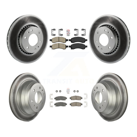 Front Rear Ceramic Pad Coated Brake Rotors Kit For Chevrolet Trailblazer GMC Envoy XL EXT KGA-102086