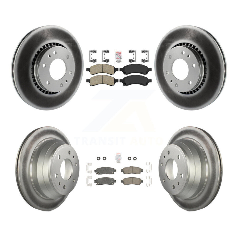 Front Rear Ceramic Pad Coated Brake Rotors Kit For Chevrolet Trailblazer GMC Envoy XL EXT KGA-102086