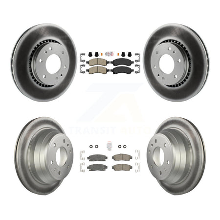 Front Rear Ceramic Pad Coated Brake Rotors Kit For Chevrolet Trailblazer GMC Envoy XL EXT KGA-102087