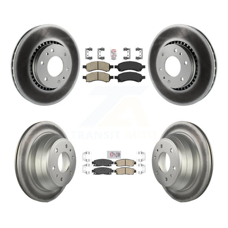 Front Rear Ceramic Pad Coated Brake Rotors Kit For Chevrolet Trailblazer GMC Envoy XL EXT KGA-102088