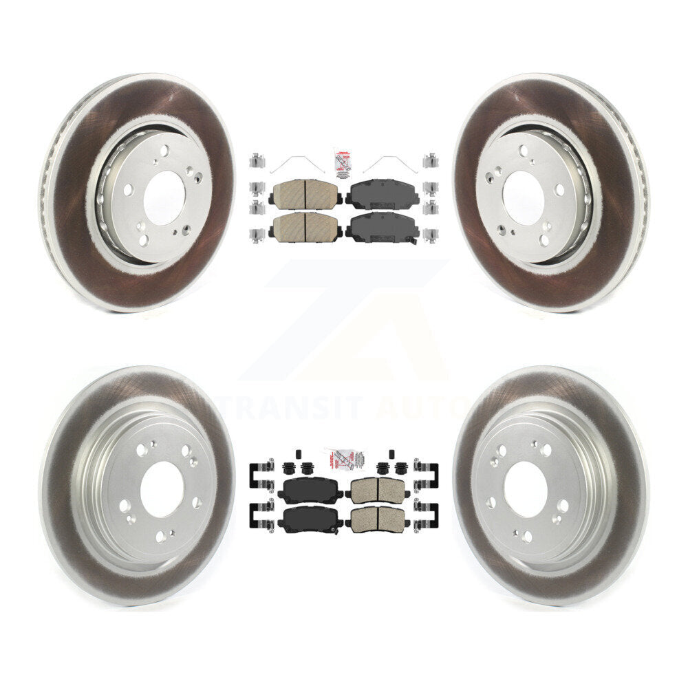 Front Rear Ceramic Pads And Coated Disc Brake Rotors Kit For Acura RLX KGA-102098