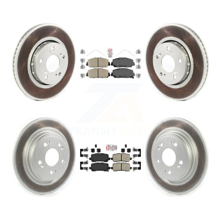 Front Rear Ceramic Pads And Coated Disc Brake Rotors Kit For Acura RLX KGA-102098