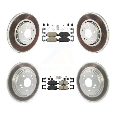 Front Rear Ceramic Pads And Coated Disc Brake Rotors Kit For Acura RLX KGA-102099