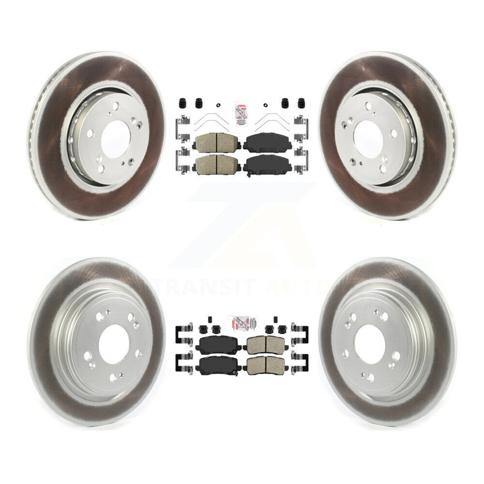 Front Rear Ceramic Pads And Coated Disc Brake Rotors Kit For Acura RLX KGA-102099