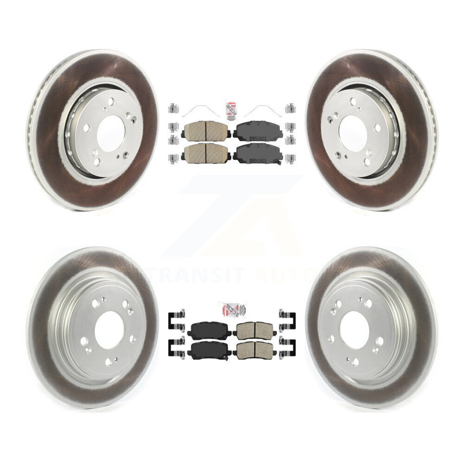 Front Rear Ceramic Pads And Coated Disc Brake Rotors Kit For Acura RLX KGA-102102