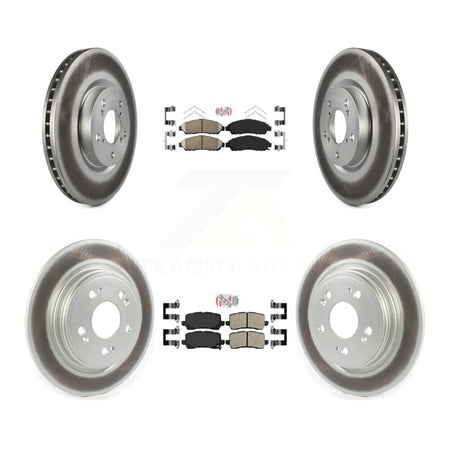 Front Rear Ceramic Pad Coated Brake Rotor Kit For 2014-2020 Acura RLX Sport Hybrid SH-AWD KGA-102113