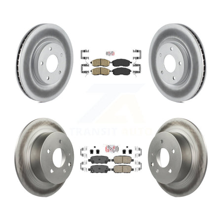 Front Rear Ceramic Pads And Coated Disc Brake Rotors Kit For 2007-2012 Nissan Sentra SE-R KGA-102119