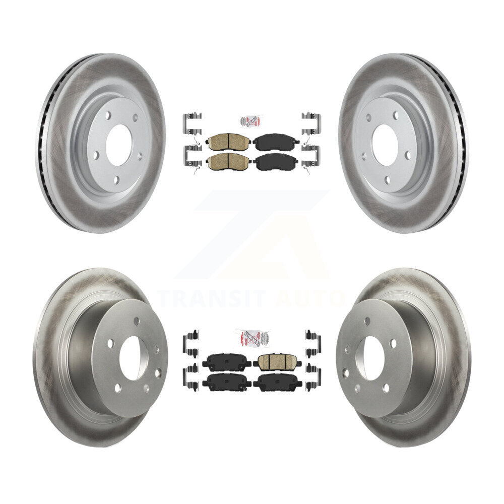Front Rear Ceramic Pads And Coated Disc Brake Rotors Kit For Nissan Juke KGA-102130