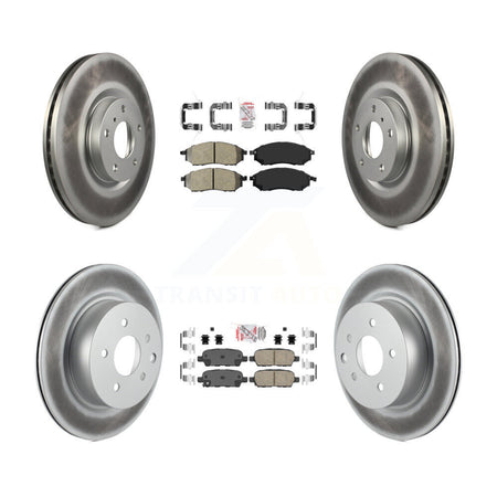Front Semi-Metallic Rear Ceramic Pad Coat Disc Brake Rotors Kit For INFINITI EX35 M35 M45 KGA-102137