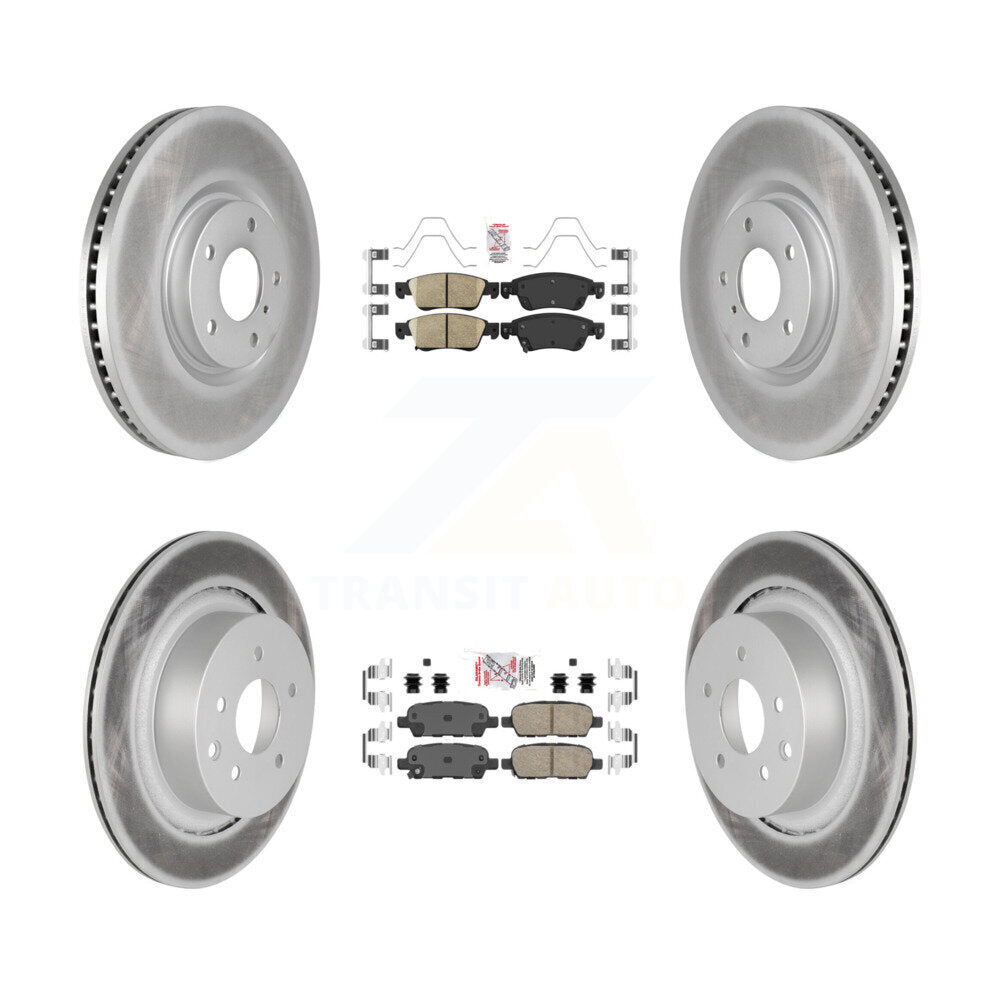 Front Rear Ceramic Pads And Coated Disc Brake Rotors Kit For INFINITI G37 G35 Q60 KGA-102138