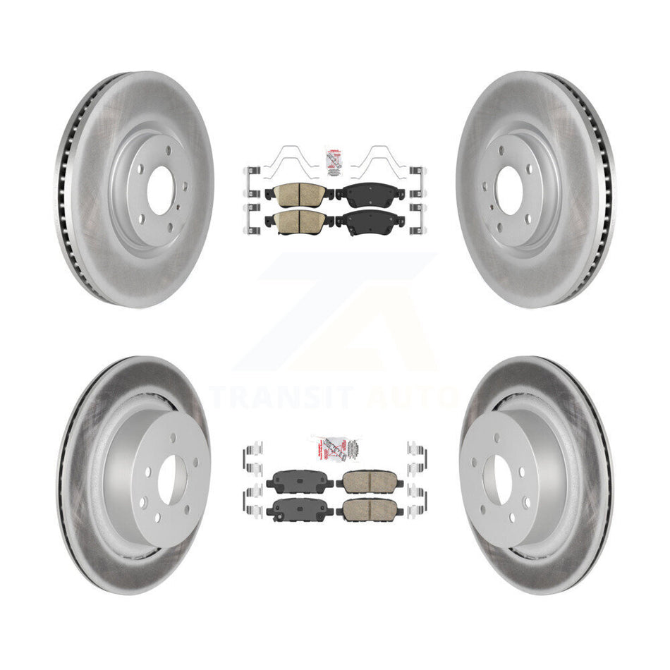 Front Rear Ceramic Pads And Coated Disc Brake Rotors Kit For INFINITI G37 G35 Q60 KGA-102140