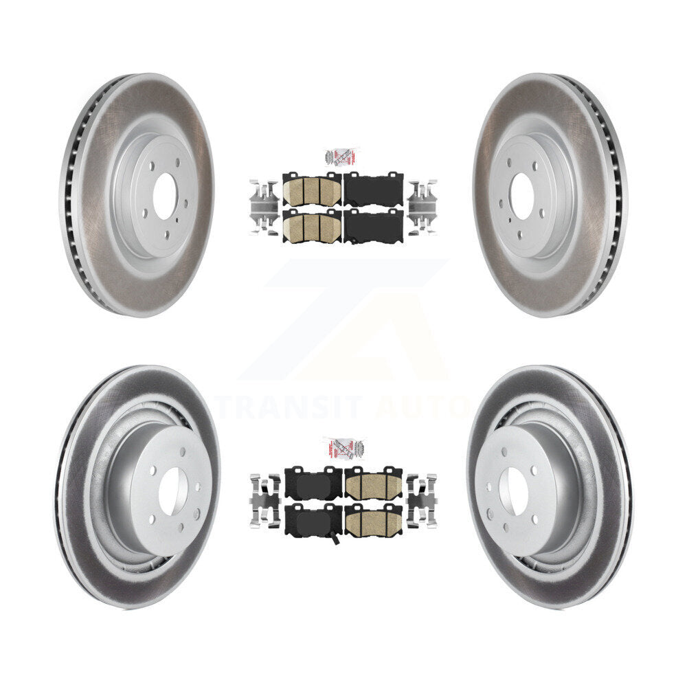 Front Rear Ceramic Pad Coat Brake Rotor Kit For 09-13 INFINITI G37 RWD With Brembo Brakes KGA-102144