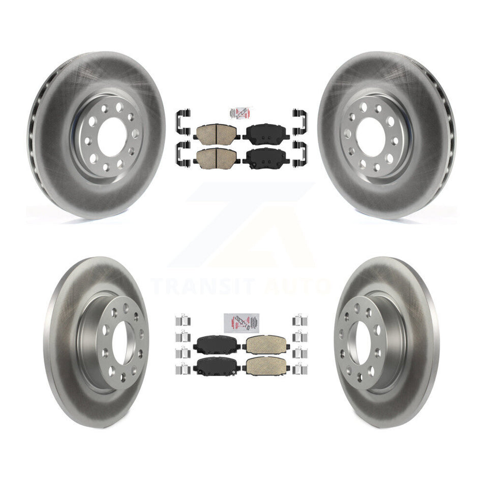 Front Rear Ceramic Pads And Coated Disc Brake Rotors Kit For Jeep Compass KGA-102148