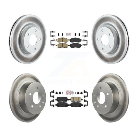 Front Rear Ceramic Pads And Coated Disc Brake Rotors Kit For Nissan Altima KGA-102149
