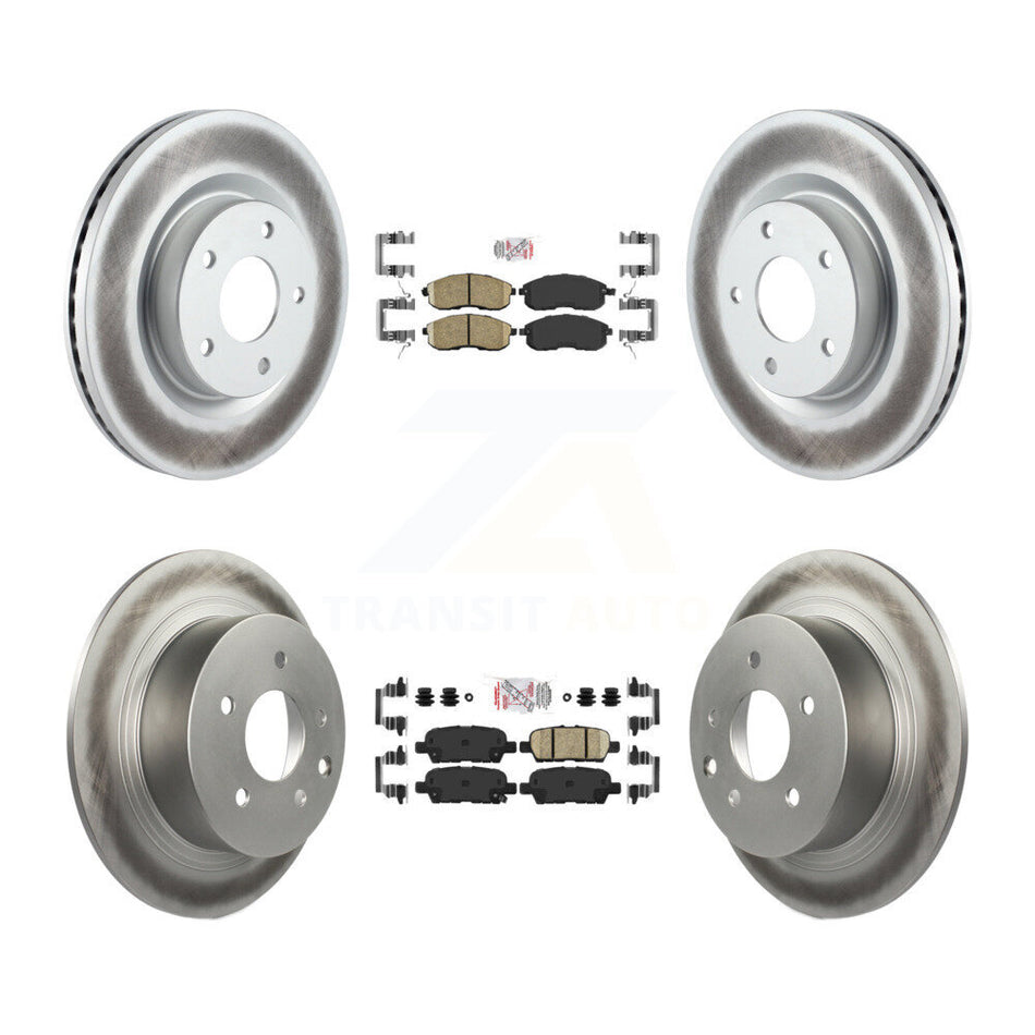 Front Rear Ceramic Pads And Coated Disc Brake Rotors Kit For Nissan Altima KGA-102150