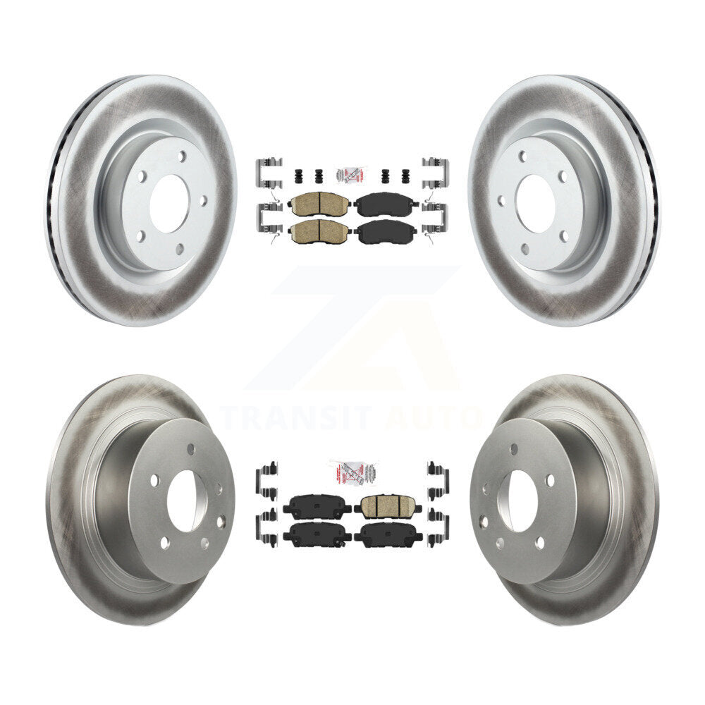 Front Rear Ceramic Pads And Coated Disc Brake Rotors Kit For Nissan Altima KGA-102151