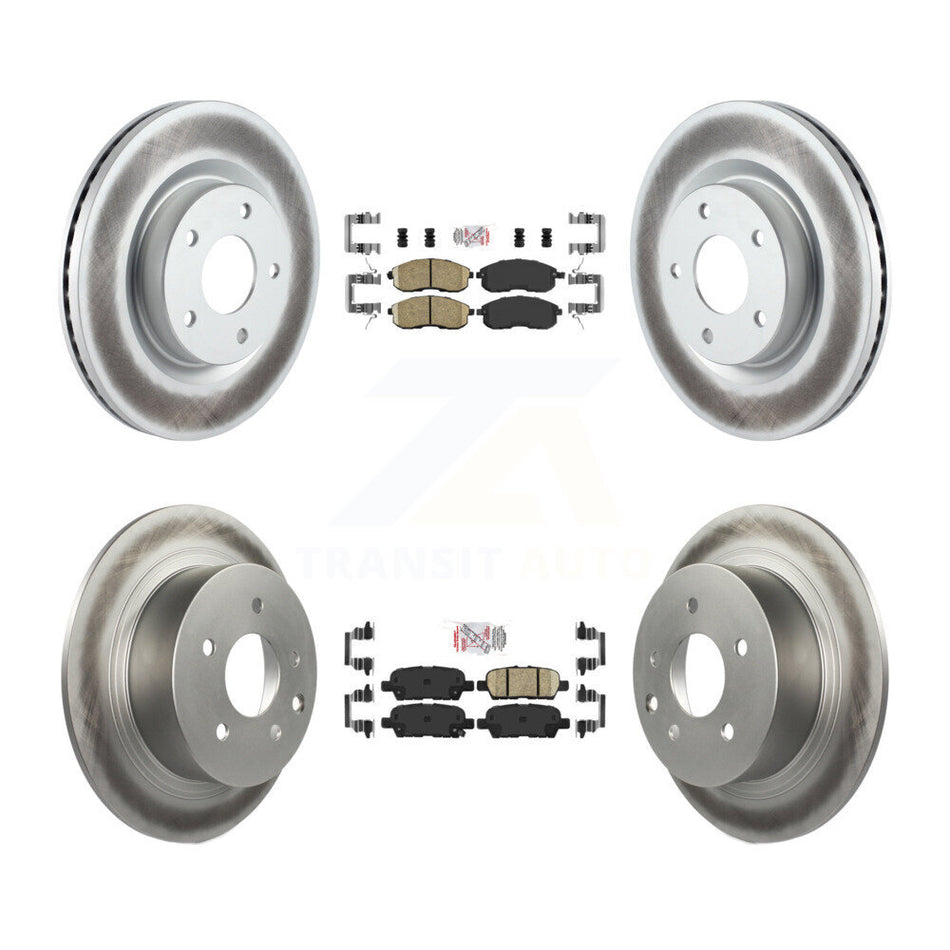 Front Rear Ceramic Pads And Coated Disc Brake Rotors Kit For Nissan Altima KGA-102151