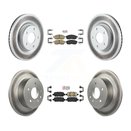 Front Rear Ceramic Pads And Coated Disc Brake Rotors Kit For Nissan Altima KGA-102152